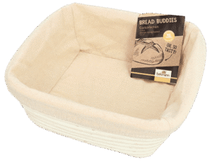 Birkmann – Bread Buddies – Rijsmand Vierkant met Hoes 25 x 25 cm