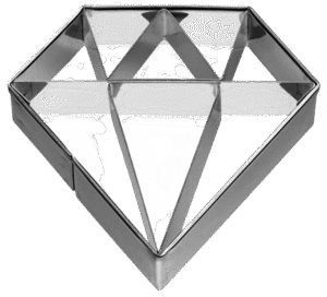 Diamant Uitsteekvorm Rvs 6,5cm