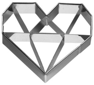 Diamant Hart Uitsteker Rvs 6,5cm