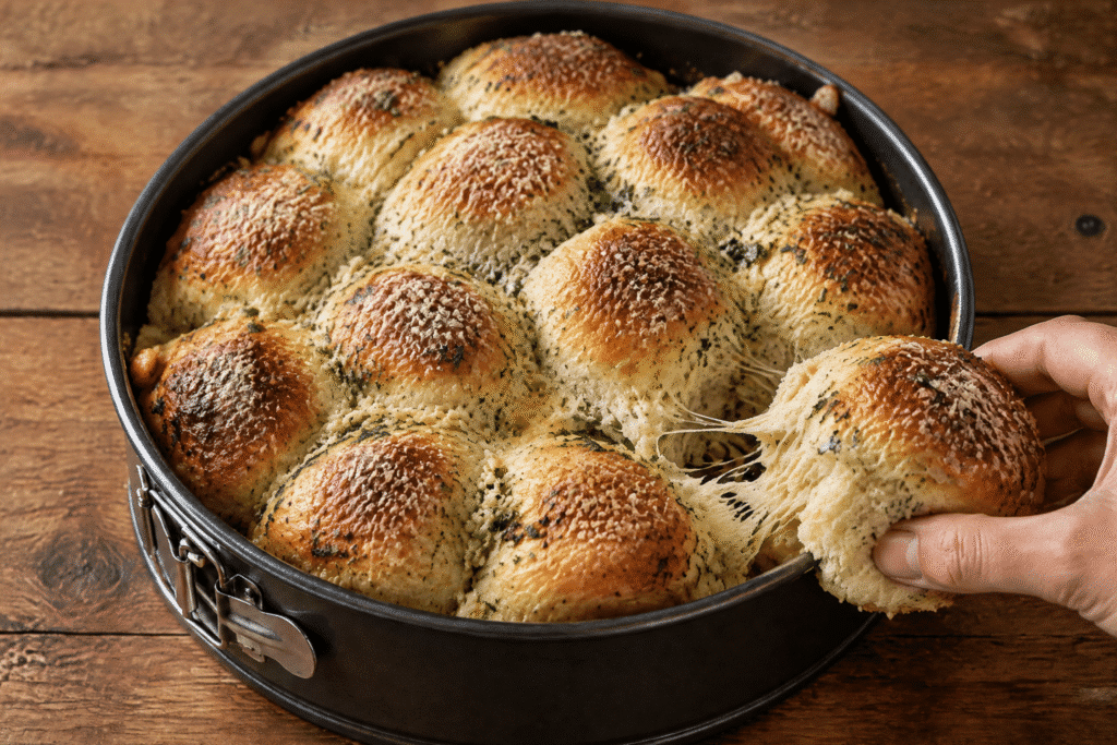 afbeelding voor Breekbrood maken met knoflook en Parmezaanse kaas