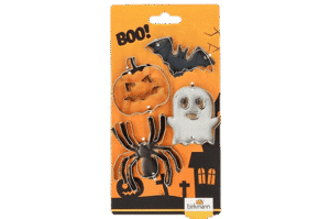 Birkmann Halloween Uitstekers  Set - Vleermuis - Pompoen - Spook - Spin