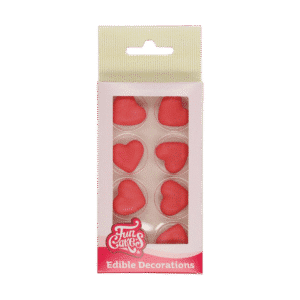 FunCakes Suikerdecoratie Hart Rood Set/8