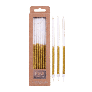 PME Candles Tall - Gold glitter Kaarsen pk/16