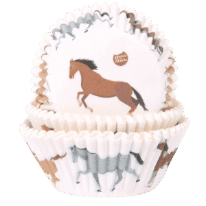 House of Marie Baking Cups Paarden pk/48