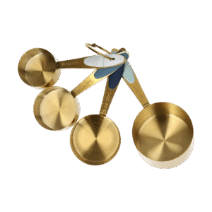 Wilton Gouden metalen maatbekers 4 stuks