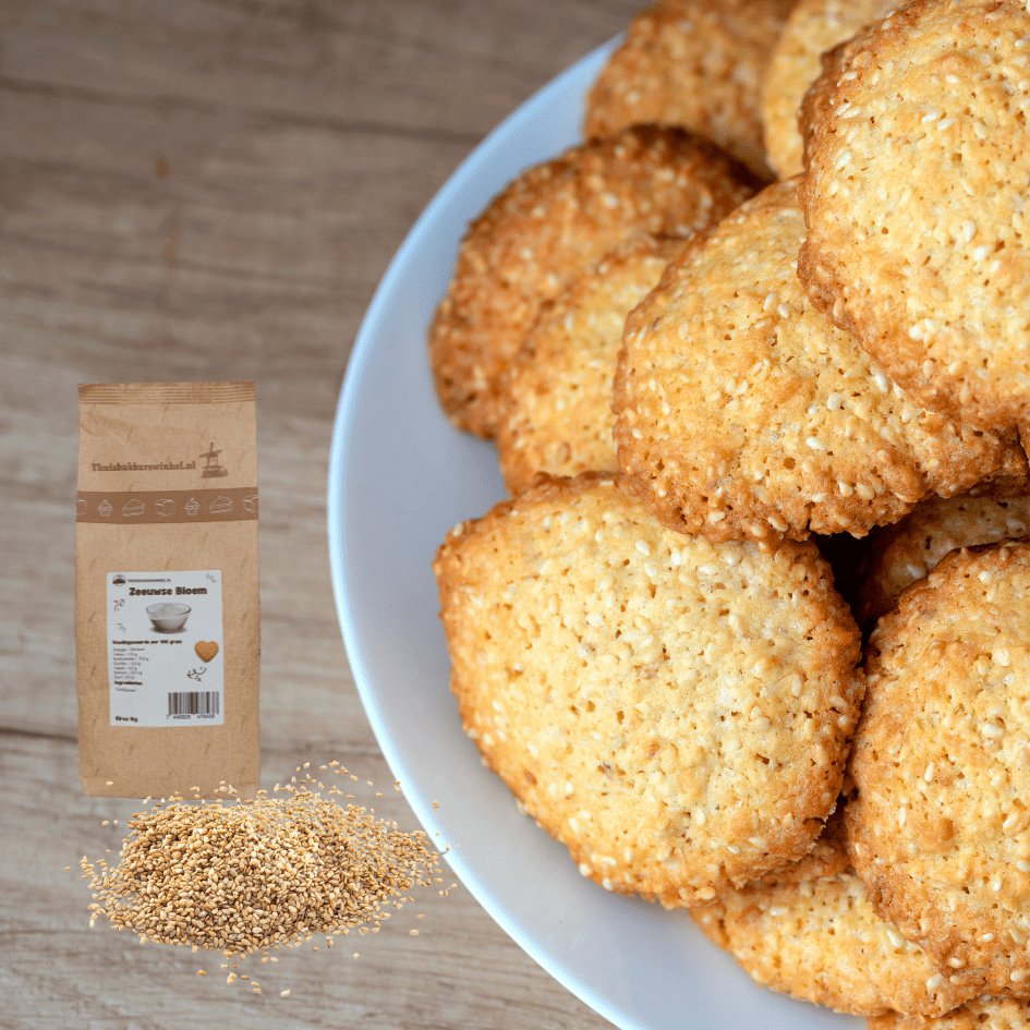 afbeelding voor Recept voor Sesamkoekjes