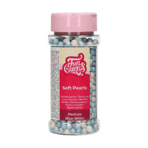 FunCakes Zachte Parels Medium Blauw/Wit 60g