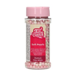 FunCakes Zachte Parels Medium Roze/Wit 60g