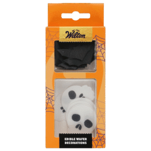 Wilton Edible Wafer Decorations Bats and Skull set/18