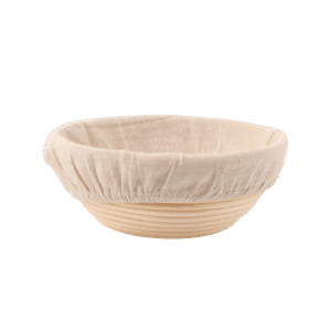 Rijsmand rond 20 cm met katoenen hoes