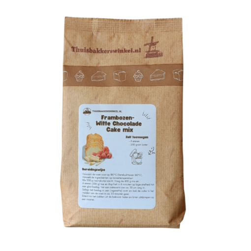Frambozen- witte chocolade cake