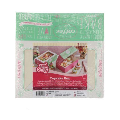 FunCakes Cupcake Doos - Quotes - set/3