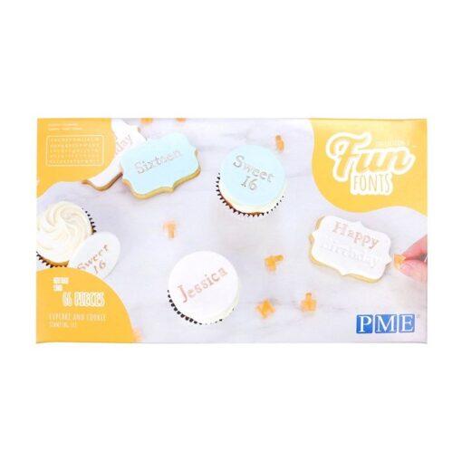 PME Fun Fonts - Cookies & Cupcakes - Collection 2 - Stempels