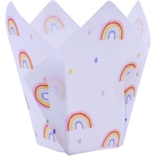 PME Muffinvormpjes Tulp - Regenboog Pk/24