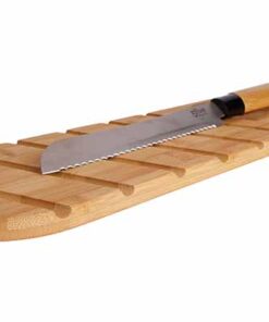 Broodplank Bamboe 50 x 14 cm met Mes