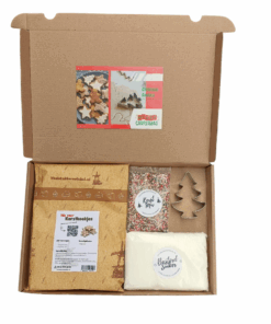 Brievenbuspakket - Bakmix voor Kerstkoekjes - Met Kerstboompje