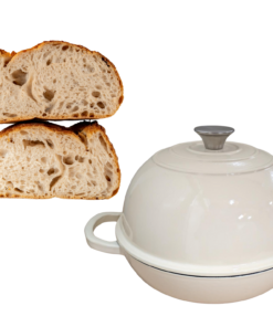Broodbak bol – Gietijzer – Dutch oven - Ivory White - 26cm