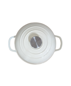 Alternative view of Broodbak bol – Gietijzer – Dutch oven - Ivory White - 26cm